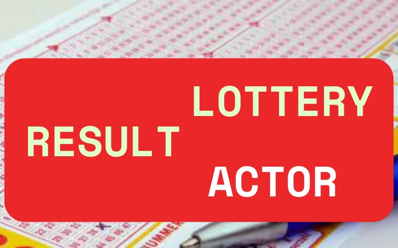 lottery result actor india